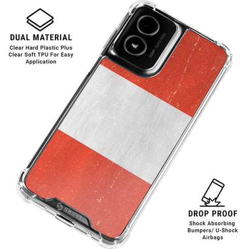 Distressed Austria Flag Moto G Power 5G (2024) Clear Case