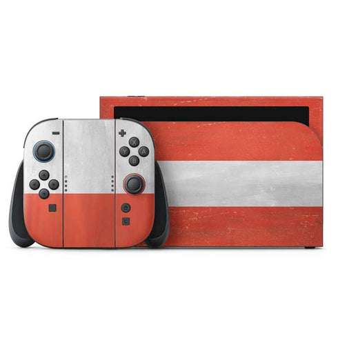 Distressed Austria Flag Nintendo Skins