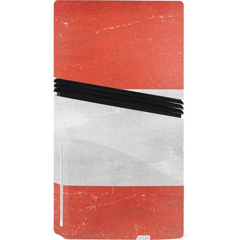Distressed Austria Flag PS5 Pro Disk Console Skin