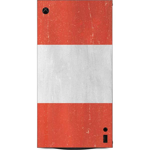 Distressed Austria Flag XBox Series X Digital Edition Console Skin