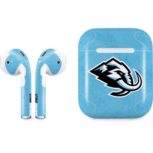 NHL Utah Mammoth Distressed Blue Apple AirPods Skin