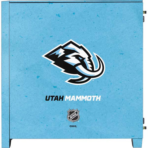 NHL Utah Mammoth Distressed Blue Corsair 4000D Tempered Glass Mid-Tower ATX Case Skin