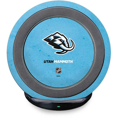 NHL Utah Mammoth Distressed Blue Fast Charge Wireless Charging Stand Skin
