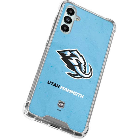 NHL Utah Mammoth Distressed Blue Gabb Phone 4 Clear Case