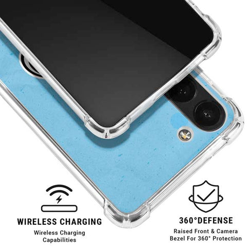 NHL Utah Mammoth Distressed Blue Galaxy A13 5G Clear Case