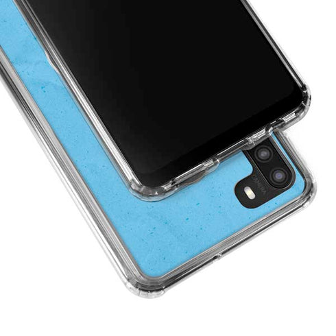 NHL Utah Mammoth Distressed Blue Galaxy A21 Clear Case