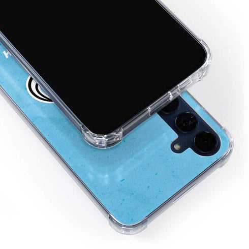 NHL Utah Mammoth Distressed Blue Galaxy A35 5G Clear Case