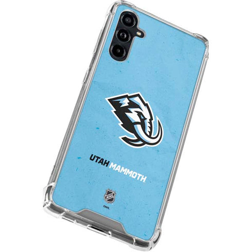 NHL Utah Mammoth Distressed Blue Galaxy A54 5G Clear Case