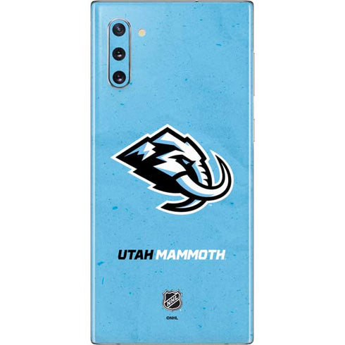 NHL Utah Mammoth Distressed Blue Galaxy Note 10 Skin