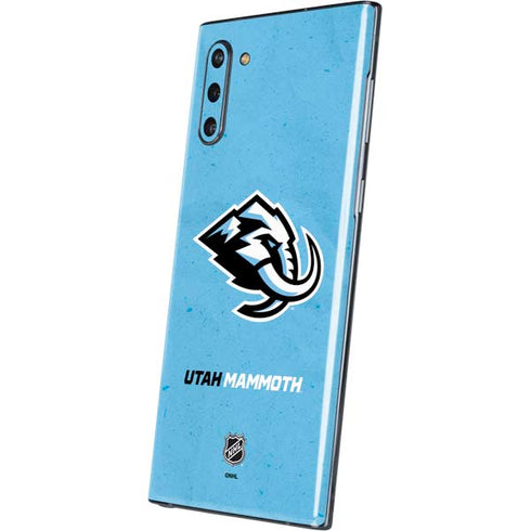 NHL Utah Mammoth Distressed Blue Galaxy Note 10 Skin