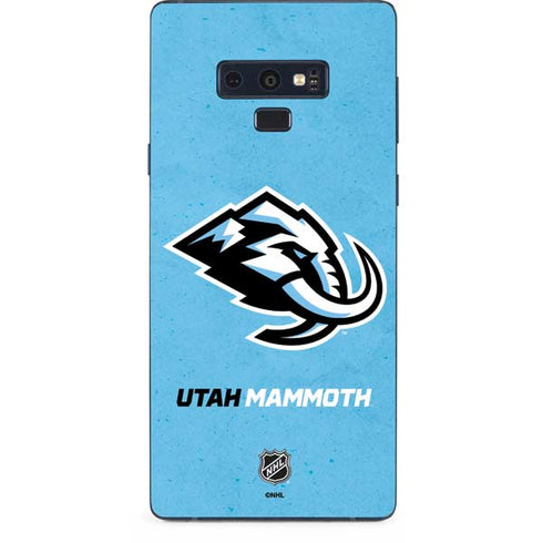NHL Utah Mammoth Distressed Blue Galaxy Note 9 Skin