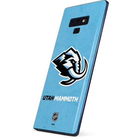 NHL Utah Mammoth Distressed Blue Galaxy Note 9 Skin