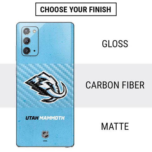 NHL Utah Mammoth Distressed Blue Galaxy Note20 5G Skin