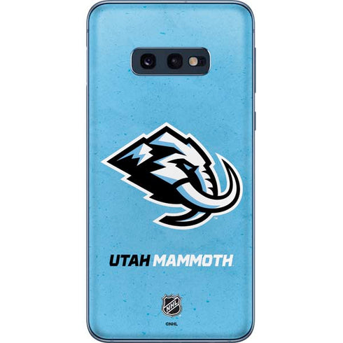 NHL Utah Mammoth Distressed Blue Galaxy S10e Skin