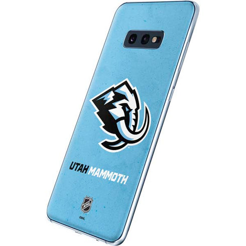 NHL Utah Mammoth Distressed Blue Galaxy S10e Skin