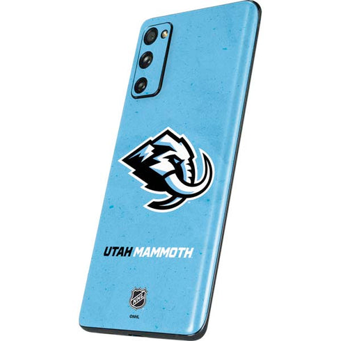 NHL Utah Mammoth Distressed Blue Galaxy S20 Fan Edition Skin