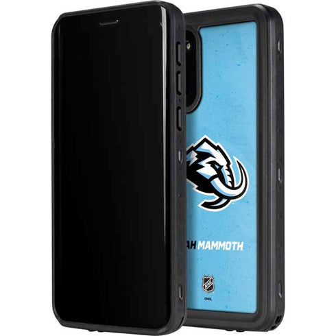 NHL Utah Mammoth Distressed Blue Galaxy S20 Plus Waterproof Case
