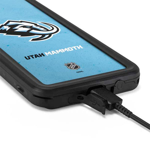 NHL Utah Mammoth Distressed Blue Galaxy S20 Waterproof Case