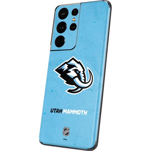 NHL Utah Mammoth Distressed Blue Galaxy S21 Ultra 5G Skin