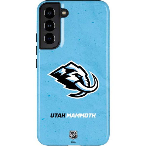 NHL Utah Mammoth Distressed Blue Galaxy S22 Plus Pro Case