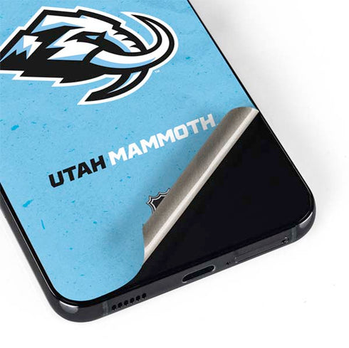 NHL Utah Mammoth Distressed Blue Galaxy S22 Plus Skin