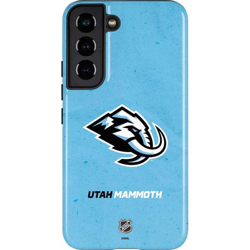NHL Utah Mammoth Distressed Blue Galaxy S22 Pro Case
