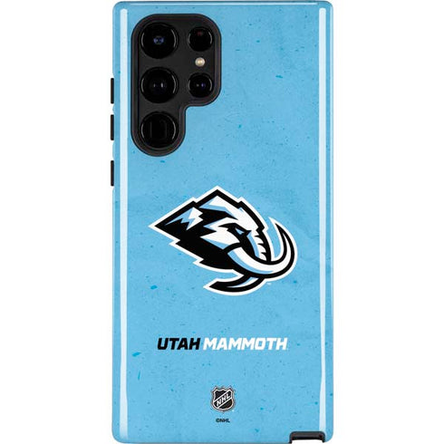 NHL Utah Mammoth Distressed Blue Galaxy S22 Ultra Pro Case