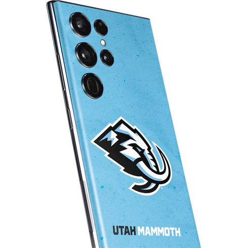 NHL Utah Mammoth Distressed Blue Galaxy S22 Ultra Skin
