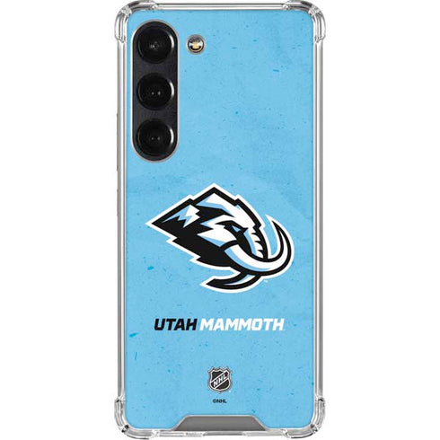 NHL Utah Mammoth Distressed Blue Galaxy S23 Clear Case