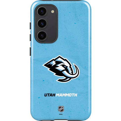NHL Utah Mammoth Distressed Blue Galaxy S23 Plus Pro Case