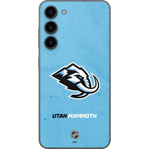NHL Utah Mammoth Distressed Blue Galaxy S23 Plus Skin