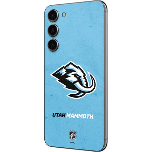NHL Utah Mammoth Distressed Blue Galaxy S23 Plus Skin