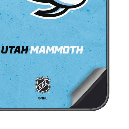 NHL Utah Mammoth Distressed Blue Galaxy S23 Plus Skin