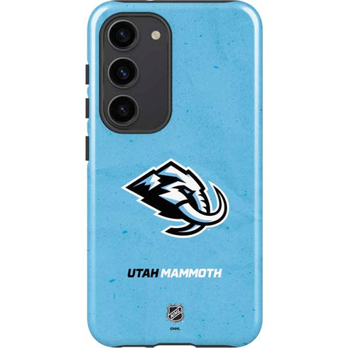 NHL Utah Mammoth Distressed Blue Galaxy S23 Pro Case