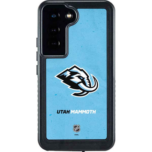 NHL Utah Mammoth Distressed Blue Galaxy S23 Waterproof Case