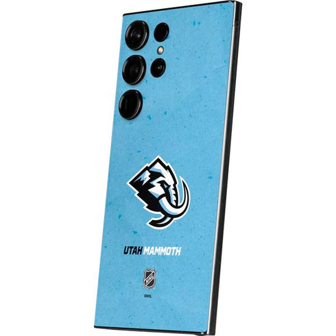 NHL Utah Mammoth Distressed Blue Galaxy S24 Ultra Skin