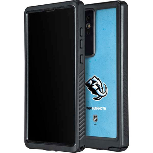 NHL Utah Mammoth Distressed Blue Galaxy S24 Ultra Waterproof Case