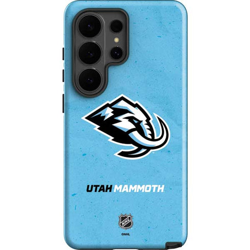 NHL Utah Mammoth Distressed Blue Galaxy S26 Ultra Impact Case