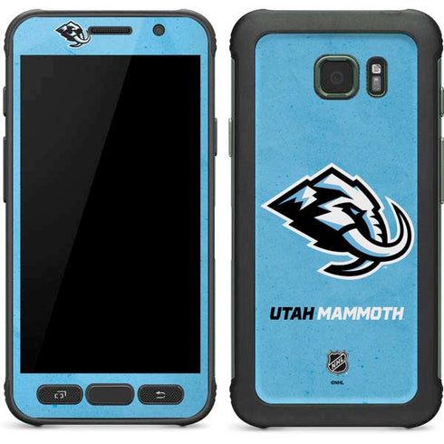 NHL Utah Mammoth Distressed Blue Galaxy S7 Active Skin