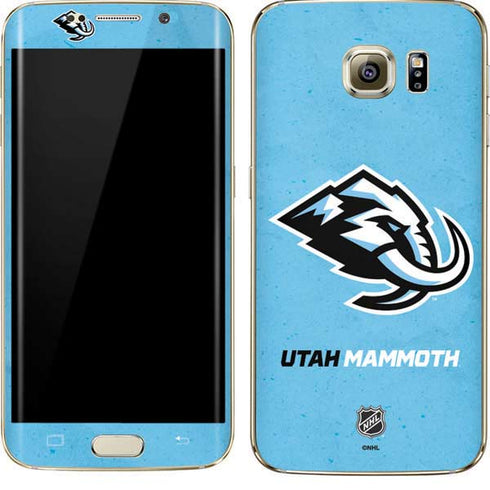 NHL Utah Mammoth Distressed Blue Galaxy S7 Edge Skin