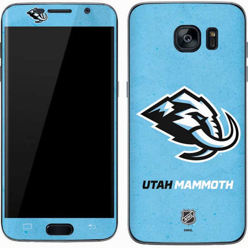NHL Utah Mammoth Distressed Blue Galaxy S7 Skin