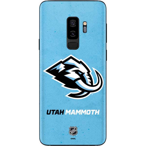 NHL Utah Mammoth Distressed Blue Galaxy S9 Plus Skin