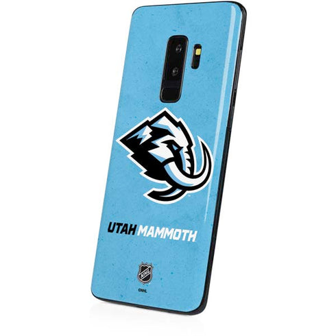 NHL Utah Mammoth Distressed Blue Galaxy S9 Plus Skin