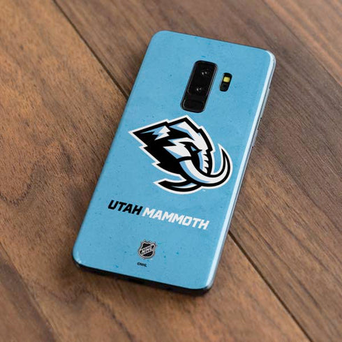 NHL Utah Mammoth Distressed Blue Galaxy S9 Plus Skin