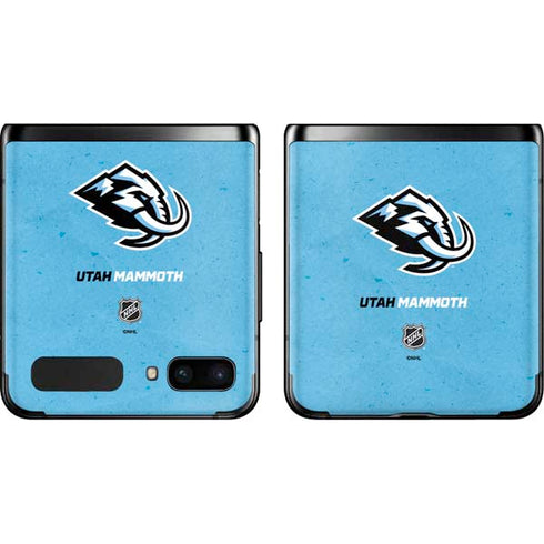 NHL Utah Mammoth Distressed Blue Galaxy Z Flip Skin