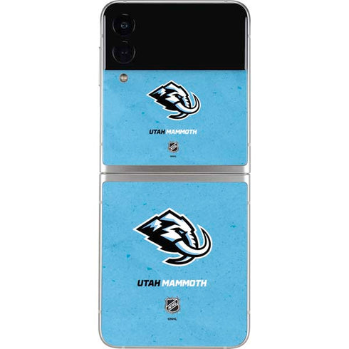 NHL Utah Mammoth Distressed Blue Galaxy Z Flip3 5G Skin