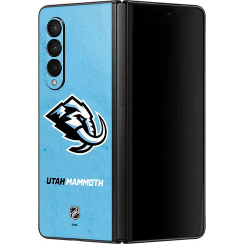 NHL Utah Mammoth Distressed Blue Galaxy Z Fold3 5G Skin