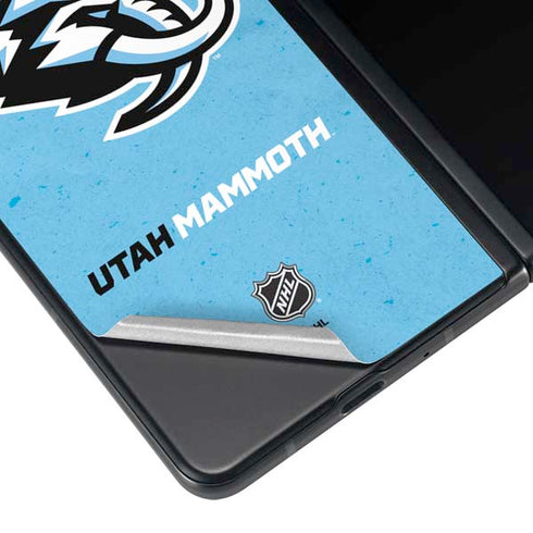 NHL Utah Mammoth Distressed Blue Galaxy Z Fold3 5G Skin