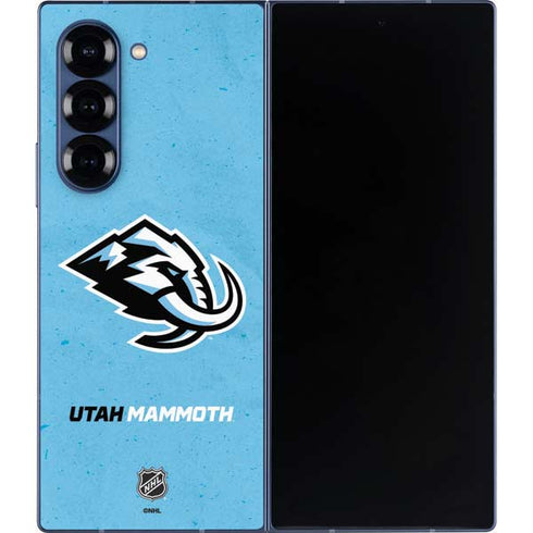 NHL Utah Mammoth Distressed Blue Galaxy Z Fold6 Skin