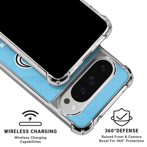 NHL Utah Mammoth Distressed Blue Google Pixel 10 Pro XL Clear Case